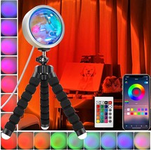 Sunset lamp Projector, Sunset lamp for Bedroom. App Control Tripod with Multiple - £31.55 GBP