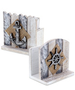 Handmade Silver Sea Nautical Wooden Napkin Holder And Coaster Set - £53.46 GBP