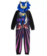Sonic The Hedgehog Prime Boy&#39;s Hooded Fleece Costume Pajama Sleeper - $552.28 MXN