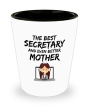 Secretary Mom Shot Glass - Best Secretary Ever - Funny Gift for Secretary Mama S - £10.15 GBP