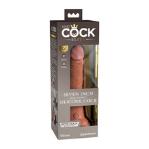 Pipedream King Cock Elite 7 in. Dual Density Silicone Dildo With Suction Cup Tan - $66.55