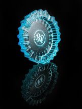 Rocky Patel Luminoso Aqua Glass Ashtray Gorgeous 10" Diameter NIB image 12