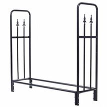 4 Feet Outdoor Heavy Duty Steel Firewood Wood Storage Rack - $73.25