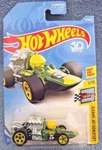 2018 Hot Wheels #14 Legends of Speed 1/10 HEAD STARTER Green w/Yellow 5 Spokes - £5.99 GBP