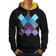 Wellcoda Geometry Ornaments Colorful Mens Contrast Hoodie - $44.27