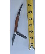 Vintage Schrade Walden 832 Medium Stock Stockman Wood Handle Pocket Knife - $37.62