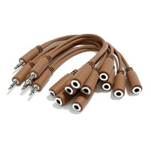 5-Pack - Mono Splitter Y Patch Cables - Ts 3.5Mm 1/8&quot; Eurorack Synth Synthesizer - £29.48 GBP