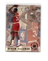 1993-94 Fleer Ultra Hakeem Olajuwon All Defense Team Insert Card #3 Rockets - £11.64 GBP