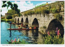 Postcard Clapton Bridge &amp; River Avon Stratford Upon Avon UK - £2.33 GBP