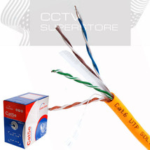 Cat6 1000Ft Utp Solid 23 Awg Network Ethernet Cable Bulk Wire 550Mhz Lan Orange - £111.25 GBP