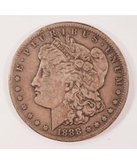 1888-S $1 Silver Morgan Dollar in Fine Condition, Nice Gray Color - $206.90