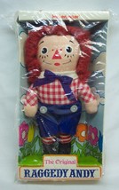 Vintage Knickerbocker Raggedy Andy 6&quot; Plush Stuffed Doll Toy In Original Box - £23.22 GBP