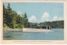Postcard Seeing The Thousand Islands By The Boat Line Gananoque Ontario - £3.87 GBP