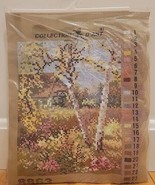 Printed Needlepoint Tapestry  Canvas Collection D&#39;art 8863 Cabin Floral ... - $33.94 CAD