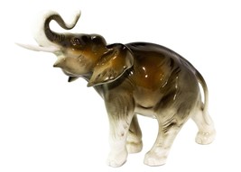 Royal Dux Porcelain Large 11&quot; Elephant Figurine Sculpture Czechoslovakia - £106.15 GBP