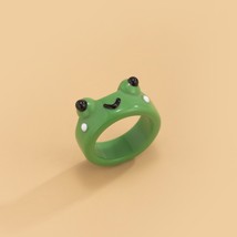 Frog Ring Polymer Clay Resin Rings for Girls Animal Jewelry for Women Summer Fas - £9.26 GBP