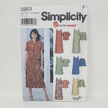 Simplicity Easy Pattern 5959 Pullover Dress Jacket Plus Sizes 16 18 20 2... - $7.91