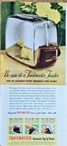 TOASTMASTER-POP UP TOASTER-SUPERFLEX - 1949 Vintage Print Ad-American Ma... - £9.64 GBP