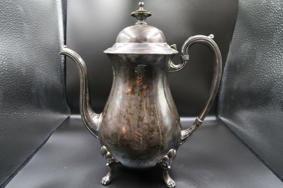 Crescent Silver Plated Teapot / Coffee Pot antique / vintage Item image 4