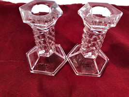Towle Lead Crystal Candlesticks Mint - £19.90 GBP