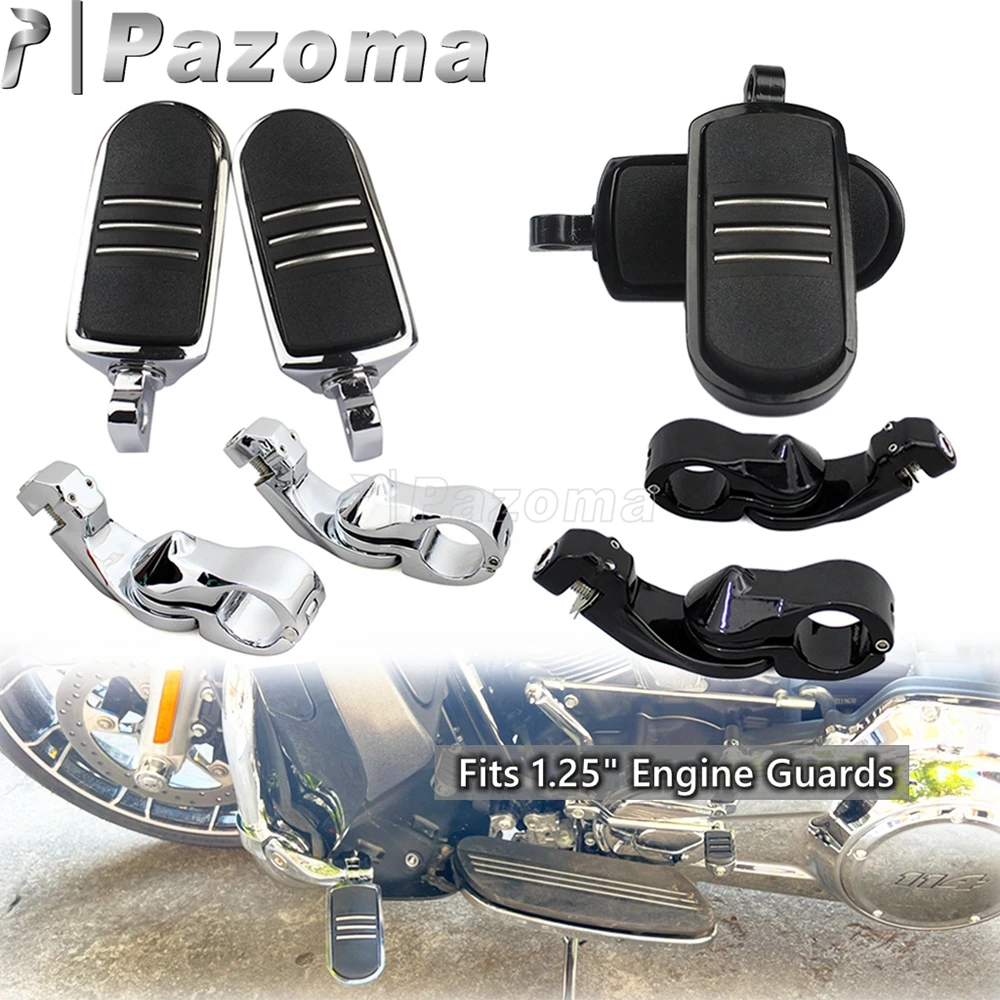 32mm Motorcycle Engine Guard Footpegs Pedal Adjustable Highway Peg Mounting - $48.33+