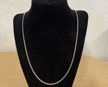 Vintage Sterling Silver Rope Chain 28&quot; Estate Jewelry Find KG - £19.46 GBP