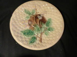 Majolica Pottery Blackberry &amp; Basketweave Plate 10.25 inches - $39.99