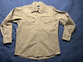 Lapco Long Sleeve Button Up Welding Shirt Men’s Size 17 M-35 Tan - $24.75