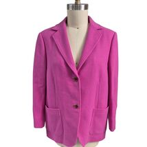Lands End Pink Blazer Green Satin Lining Wool Blend Vented Plus SZ 18W NWOT - $697.21 MXN