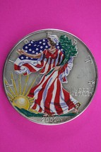 Colorized 2002 American Silver Eagle 1 Ounce .999 Fine Exact Coin Shown ... - $59.99