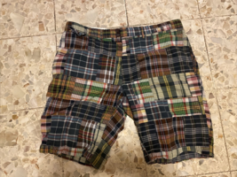 Polo Ralph Lauren Shorts Madras  Plaid Patchwork Waist 37 - £46.28 GBP