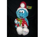 MACY&#39;S 2010 SMURFS W/ FINGER PUPPETS CHRISTMAS STUFFED ANIMAL PLUSH TOY ... - £13.73 GBP