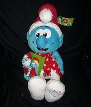 Macy's 2010 Smurfs W/ Finger Puppets Christmas Stuffed Animal Plush Toy New Tag - $17.10