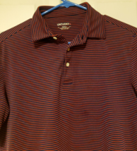 UNTUCKit Polo Shirt Small Cotton Short Sleeve Red Blue Striped Mens - $15.52