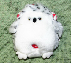 6&quot; Russ Berrie Blizzie Snowy Owl Plush Stuffed Animal White Grey Spots Ear Muffs - £8.63 GBP