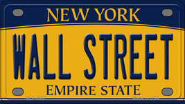 Wall Street New York Novelty Mini Metal License Plate Tag - £11.90 GBP