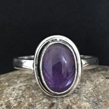 925 Sterling Silver Amethyst Wedding Ring Size 4-12 Women Jewelry For Gift item - £33.10 GBP