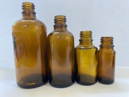 Quality Amber Glass Bottle With Lid &amp; Dropper Combo - 10ml, 25,50ml &amp; 10... - $8.06