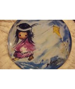 De Grazia Away with My Kite 1990 De Grazia Children at Play Plate Original - £42.41 GBP