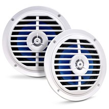 5.25 Inch Dual Marine Speakers - 2 Way Waterproof and Weather Resistant Outdoor  - £39.37 GBP