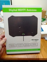 Digital HDTV Antenna Ultra Thin Indoor 35 Mile Range Black 1080i 1080p 720P - £7.97 GBP