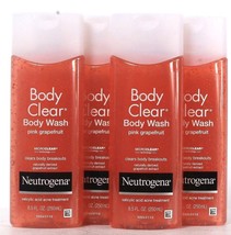 4 Bottles Neutrogena 8.5 Oz Body Clear Pink Grapefruit Body Wash Exp 3/23 - $46.99