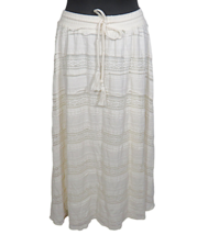 Torrid Women&#39;s Ivory Lace Pull On Boho Beachy Maxi Skirt -Lined- Plus Size 2X - £31.38 GBP
