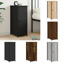 Industrial Wooden 1 Door Narrow Bedside Side End Sofa Table Cabinet Nightstand - £45.52 GBP+
