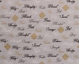 Cotton Christian Words Christianity Faith Love Fabric Print by the Yard ... - $12.95