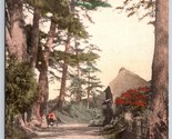 Road to Old Hakone Japan 1910 DB Postcard Advertising the Nikko Tacoma W... - $9.85