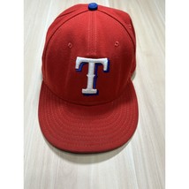 Texas Rangers New Era 59FIFTY Red Fitted Hat Size 7 1/8 Made in USA - £12.51 GBP