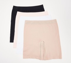 Breezies Set of 4 Cotton Long Line Panty Pack Basic, Medium - $29.69