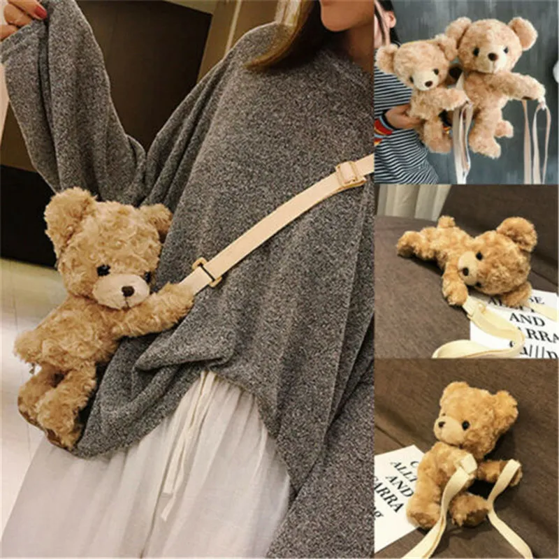 Cute Teddy Bear Bag Crossbody Purse Bag for Women Girl Kids Mini Messenger Bag - £14.39 GBP+