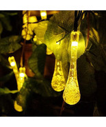 Size: 40 LED,Color: Warm White - Dew Droplets 20 LED Solar Lights Fallin... - $50.49